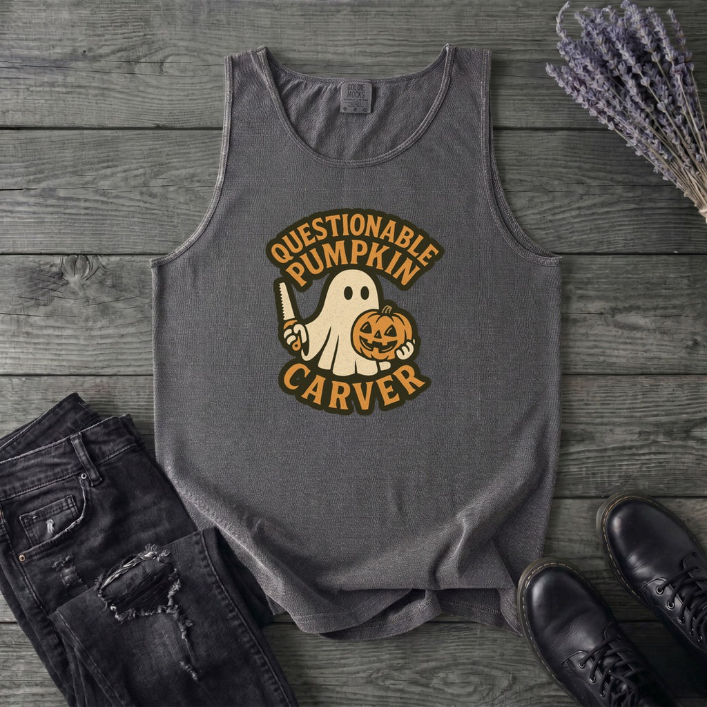 Questionable Pumpkin Carver Tank Top