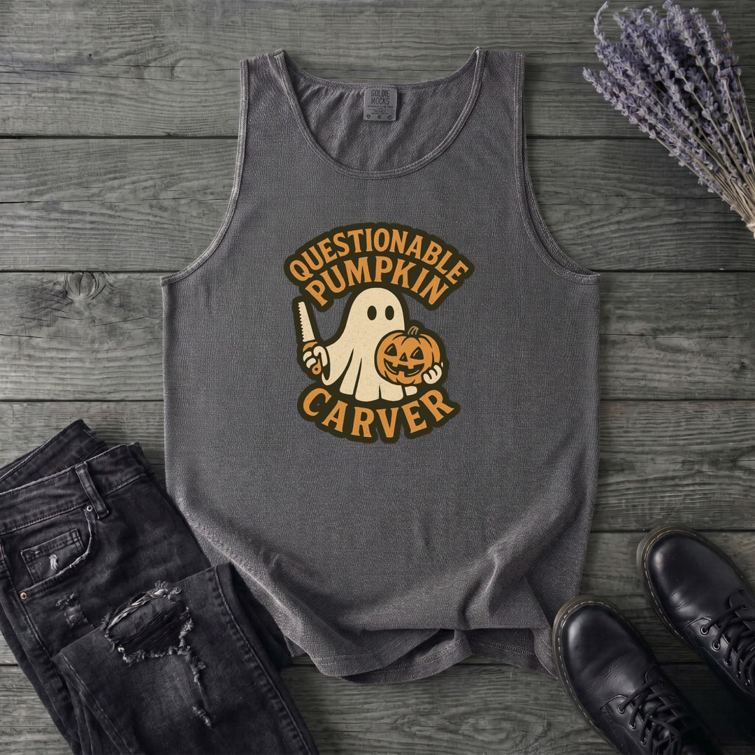 Questionable Pumpkin Carver Tank Top