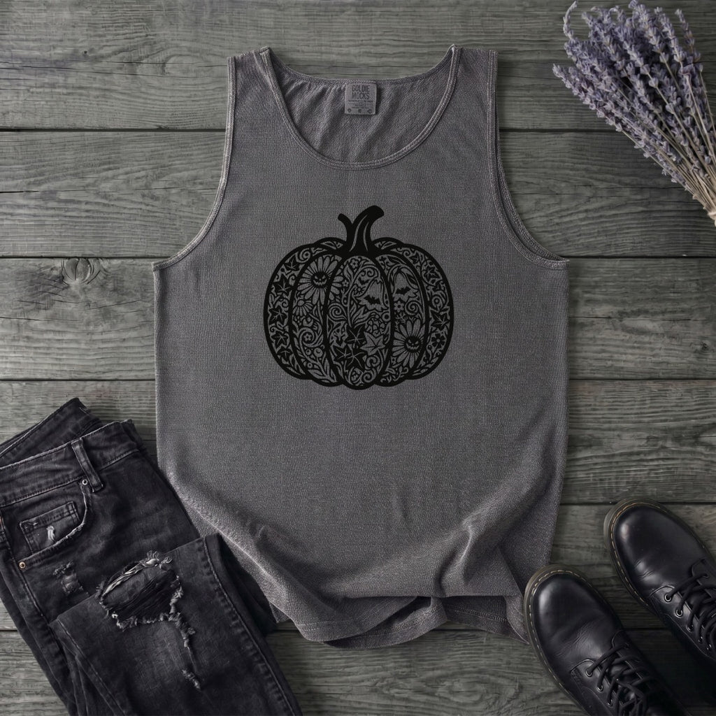 Linocut Pumpkin Tank Top