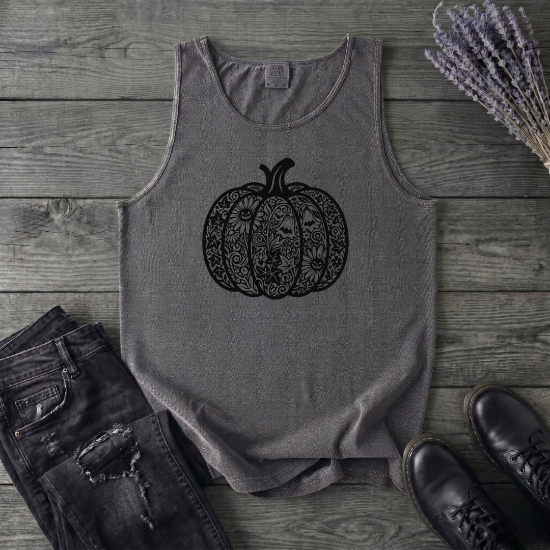 Linocut Pumpkin Tank Top