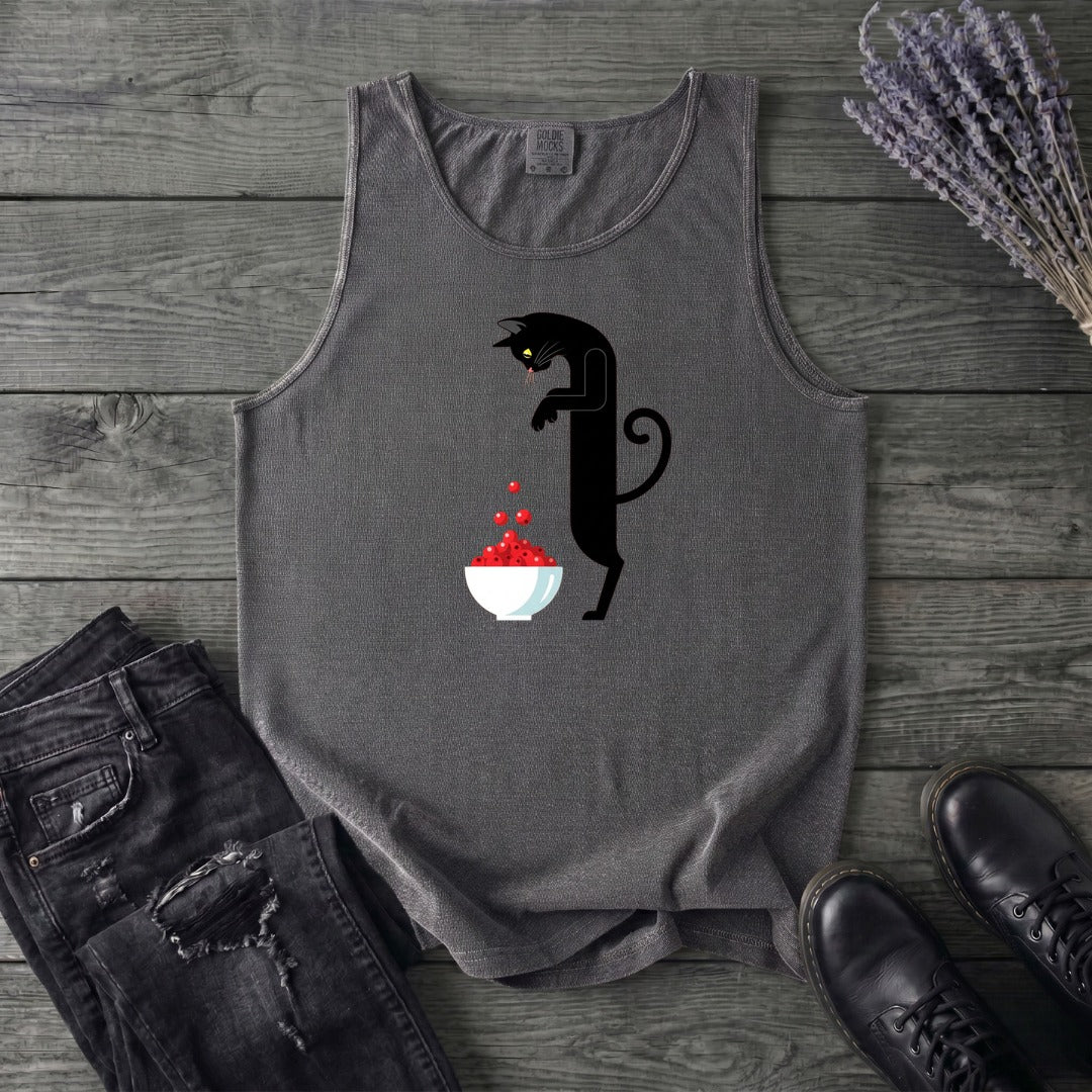 Black Cat And Cranberries Tank Top