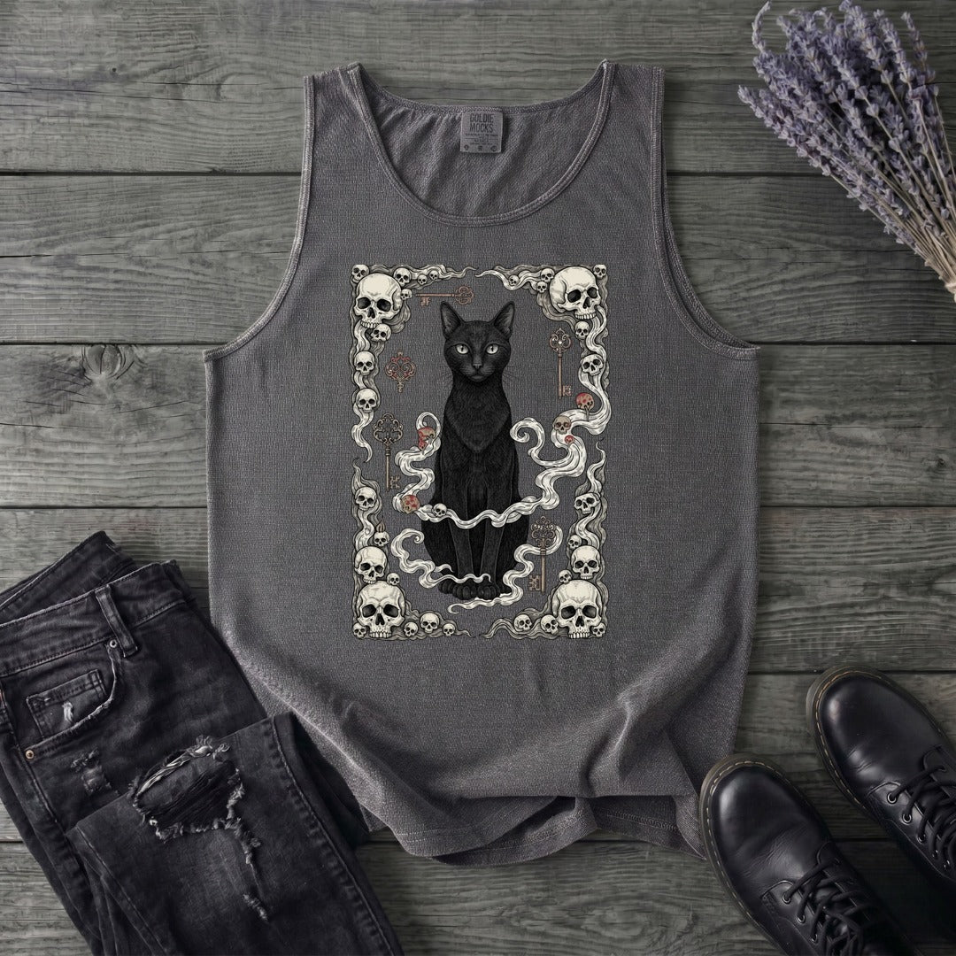 Cat Skull Card Tank Top