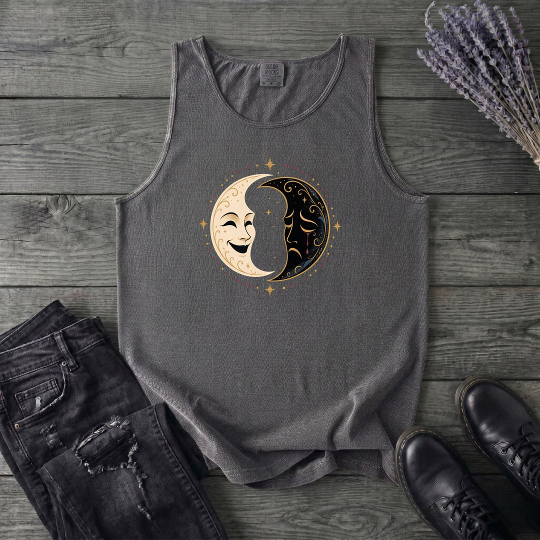 Comedy Tragedy Moons Tank Top