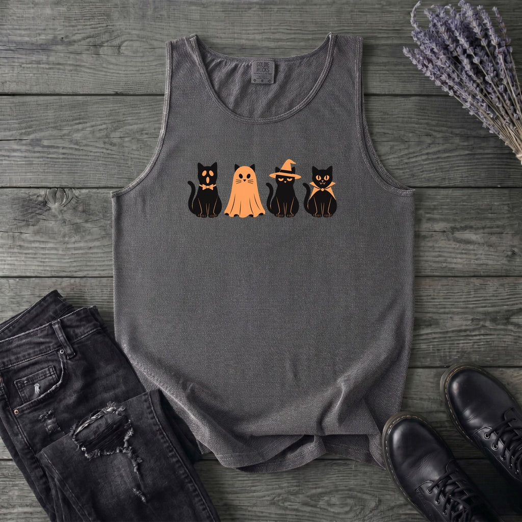 Black Cat Costume Party Tank Top