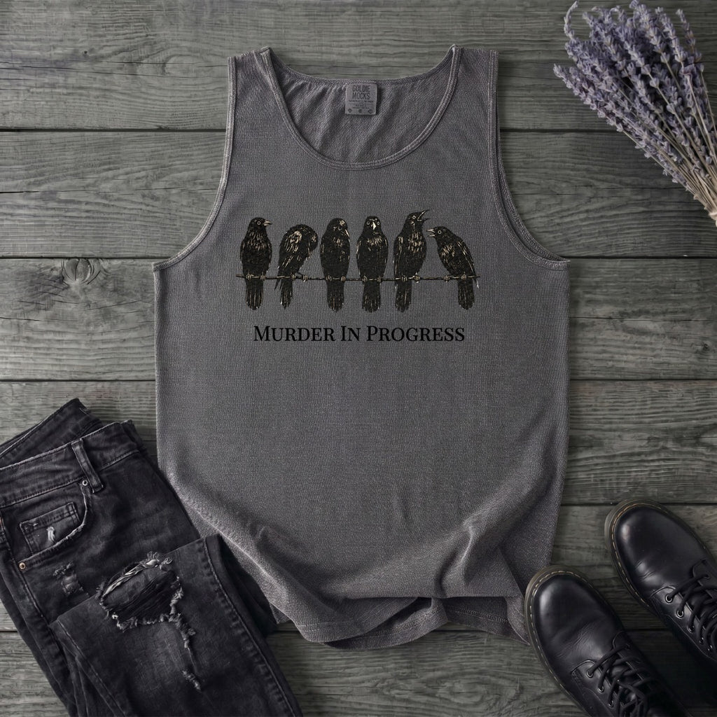 Murder In Progress Six Crows Tank Top