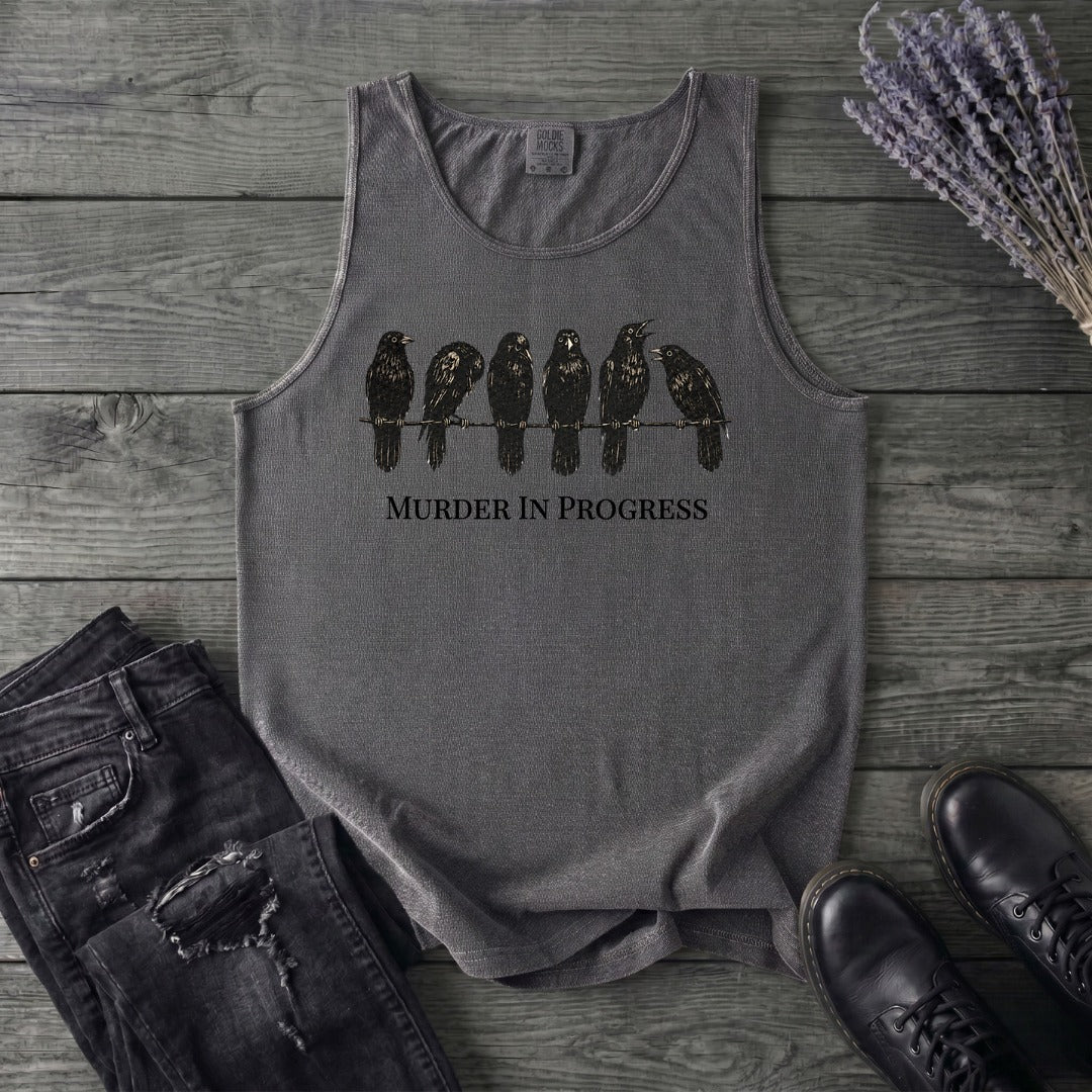 Murder In Progress Six Crows Tank Top