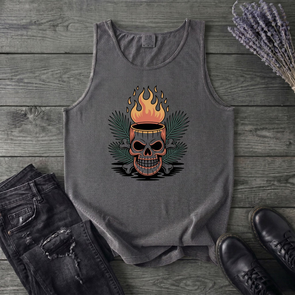 Tiki Skull Drink Tank Top
