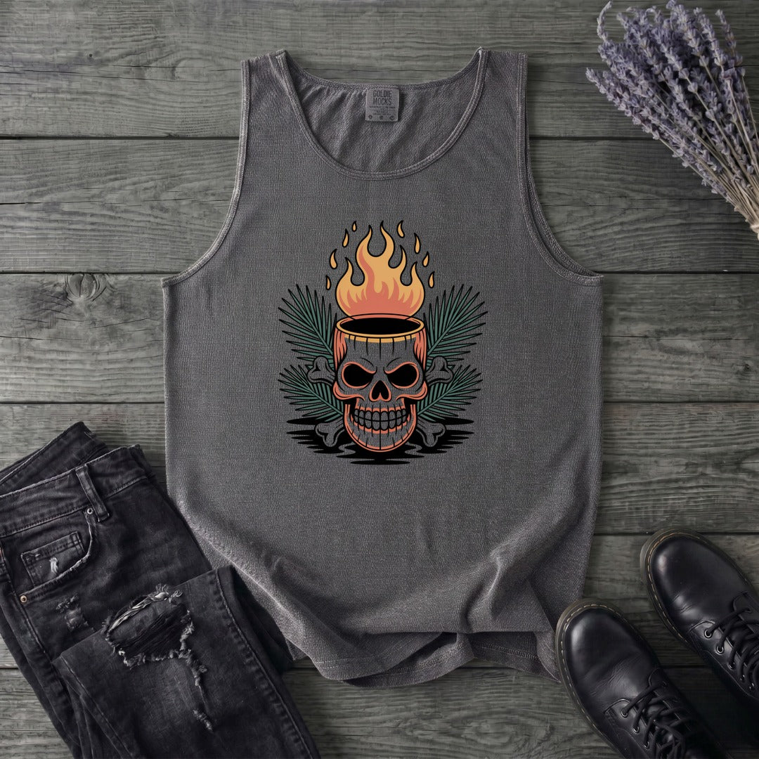 Tiki Skull Drink Tank Top