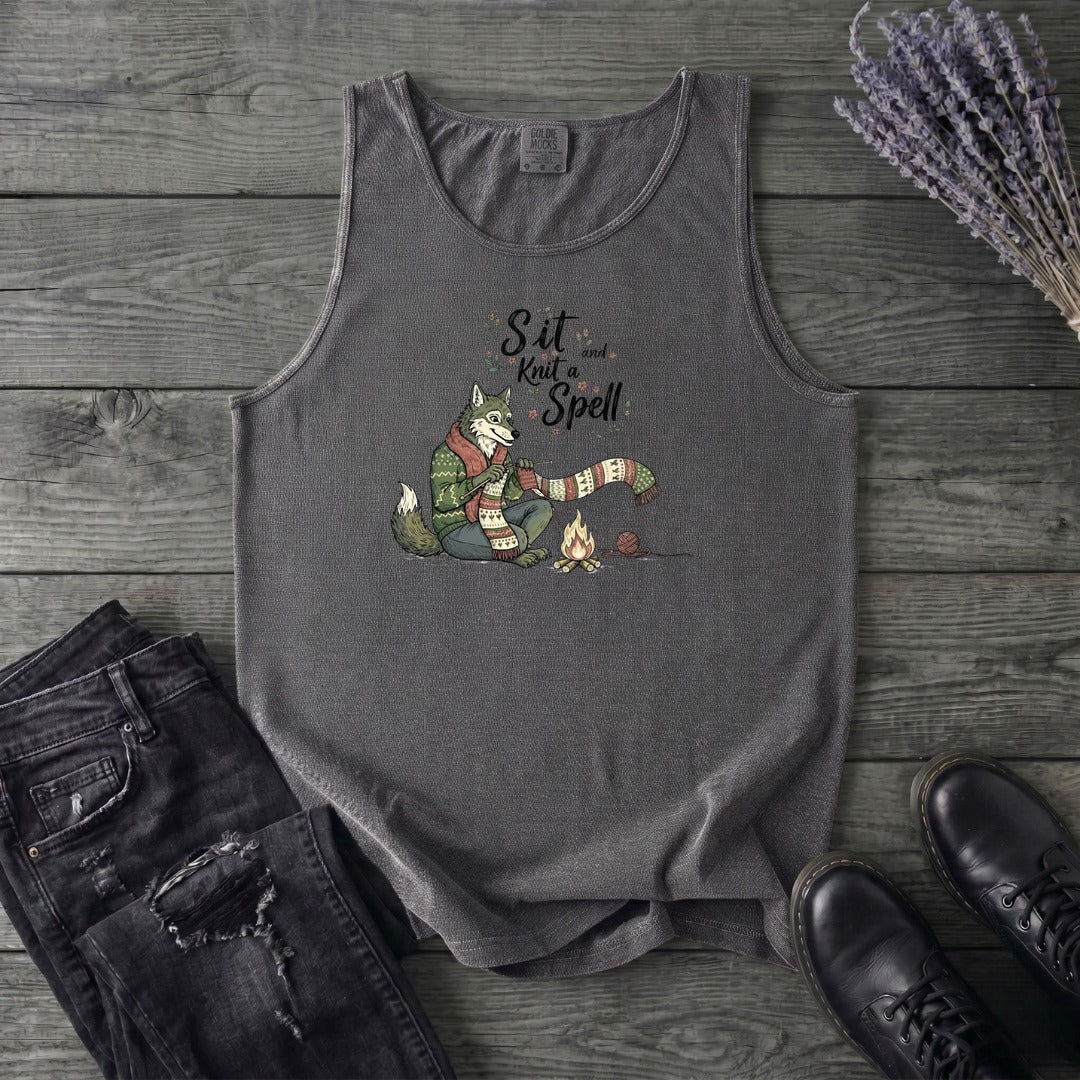 Sit And Knit A Spell Tank Top