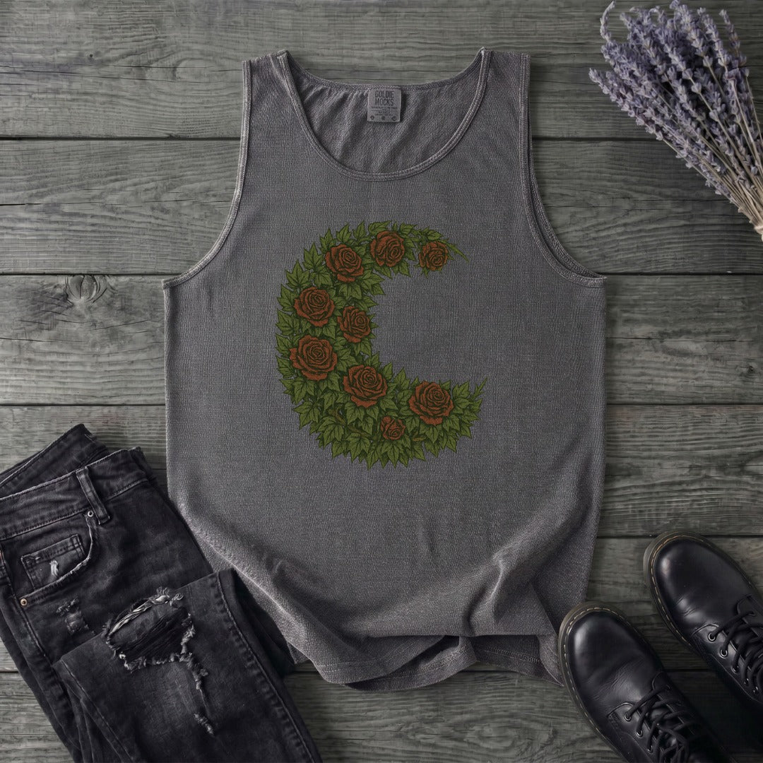 Crescent Moon Roses Tank Top