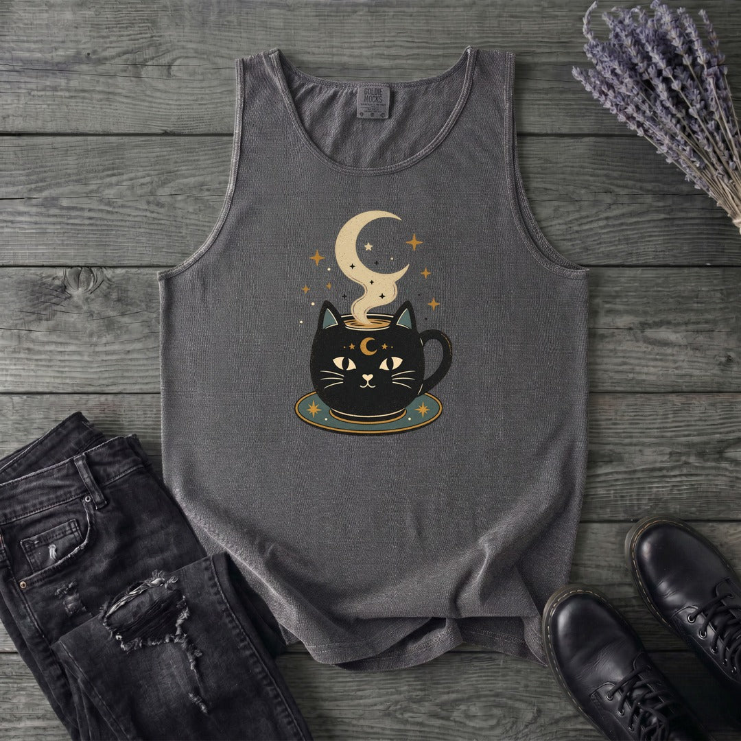 Celestial Cat Coffee Tank Top