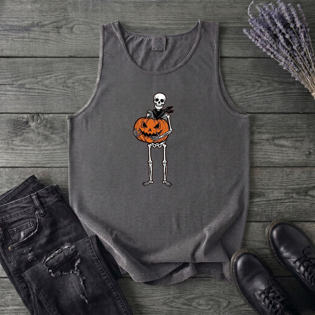 Skeleton Jack O Lantern Tank Top