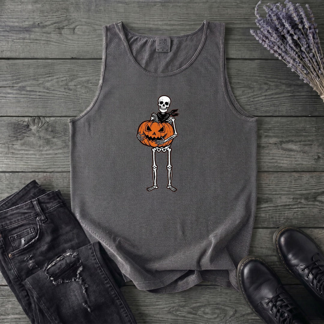 Skeleton Jack O Lantern Tank Top