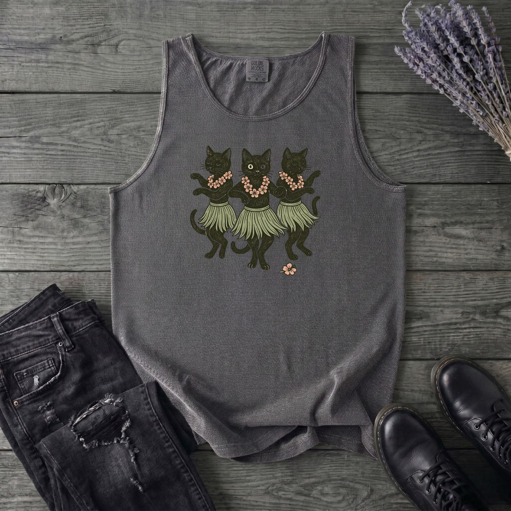 Hula Black Cat Trio Tank Top