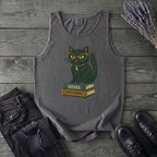 black cat glasses books Tank Top