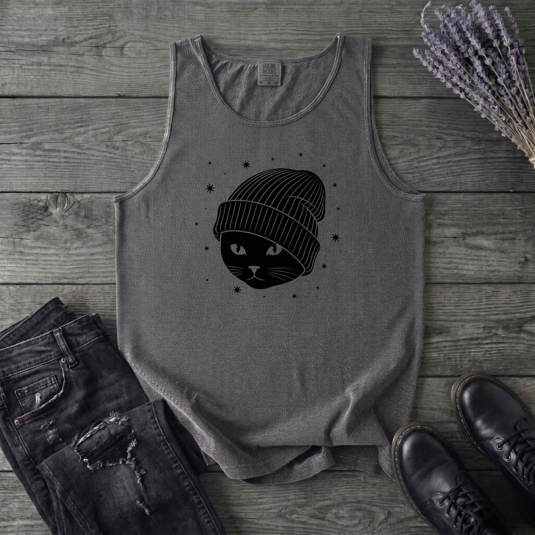 black_cat_beanie Tank Top