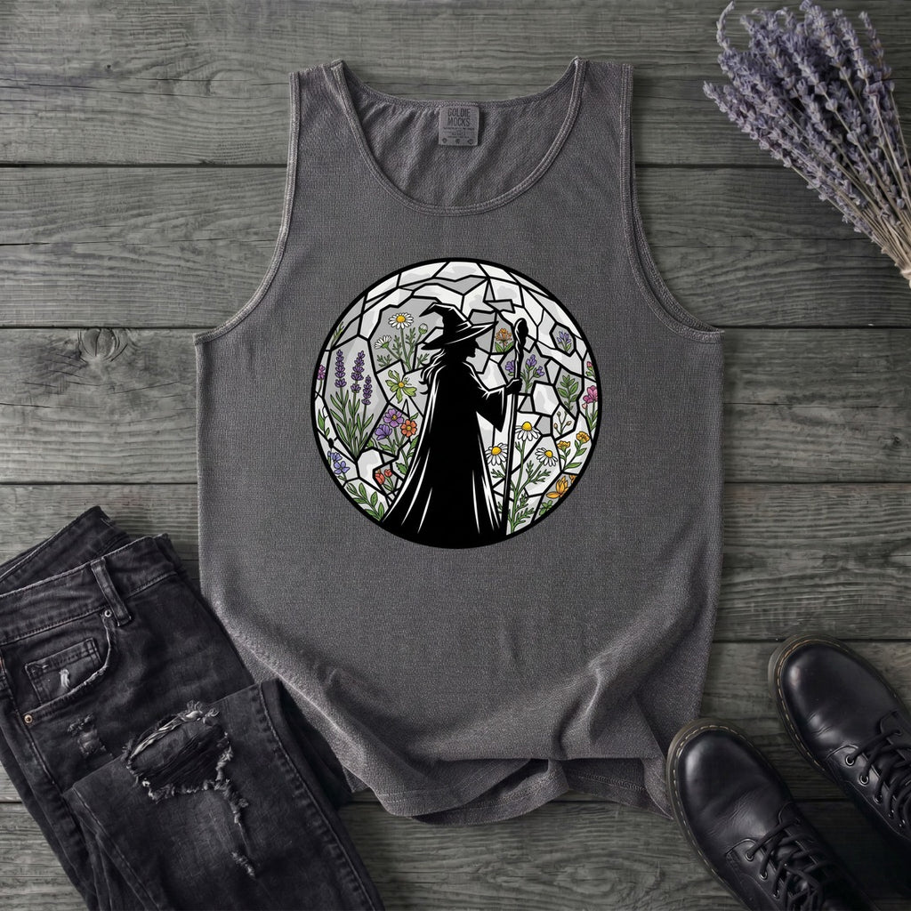 stained glass botanical witch Tank Top