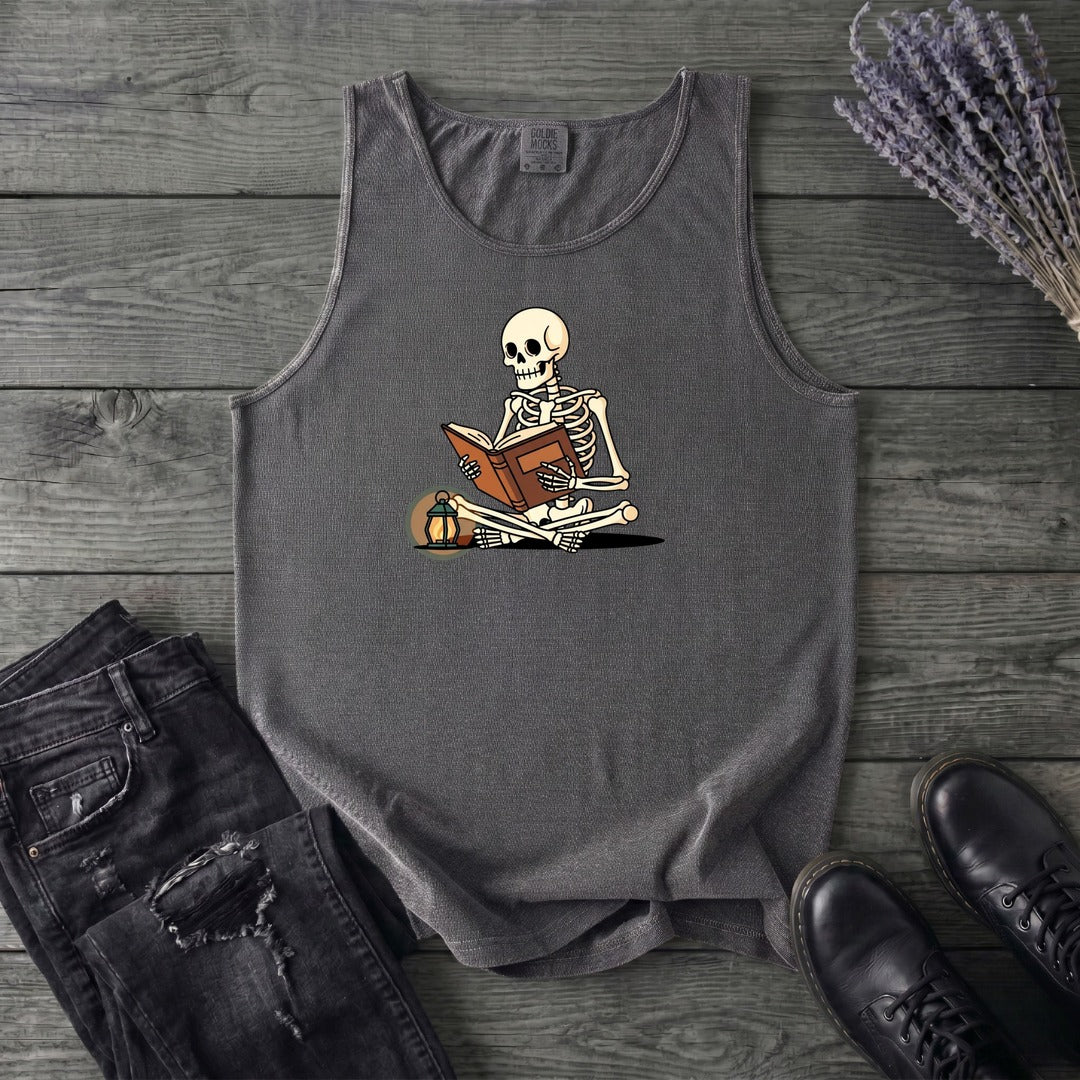 Skeleton Reading Tank Top