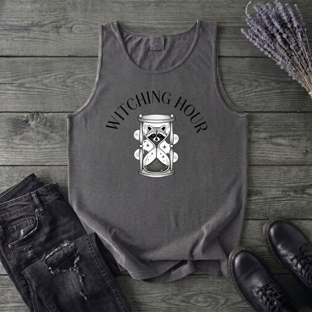 Witching Hour Raccoon Hourglass Tank Top