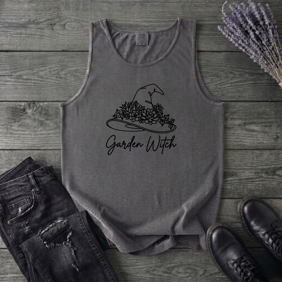 garden witch floral hat Tank Top