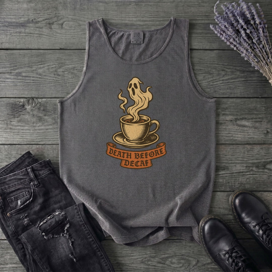 Death Before Decaf Tank Top