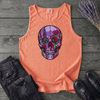 botanical stained glass skull Tank Top
