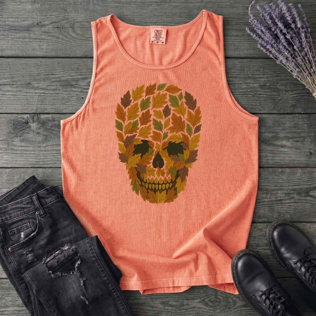 autumn leaves skull Tank Top