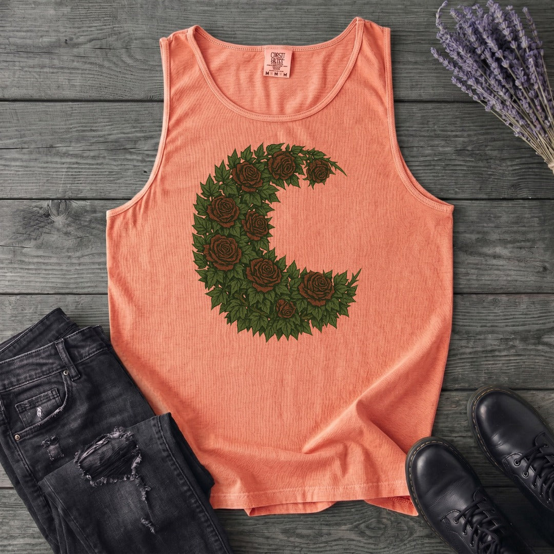Crescent Moon Roses Tank Top
