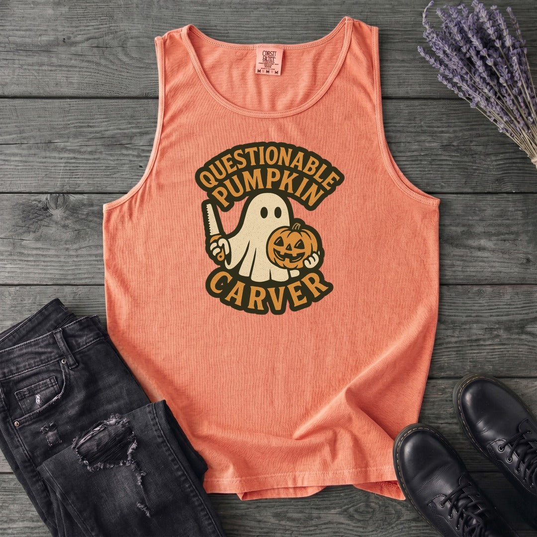Questionable Pumpkin Carver Tank Top