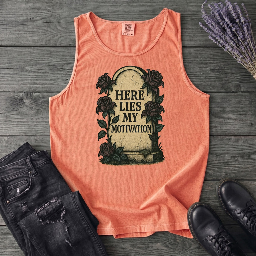 Here Lies My Motivation Tank Top