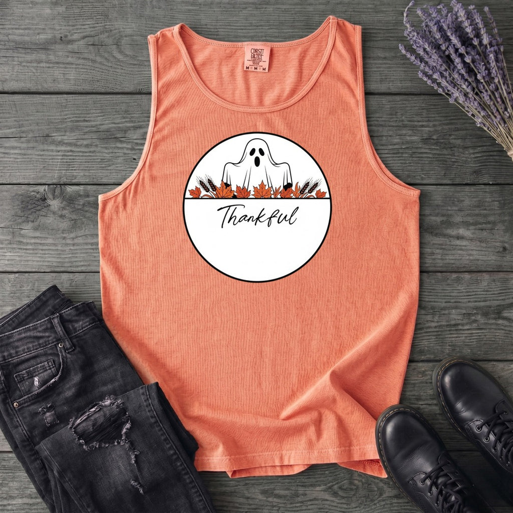 Ghost Thankful Badge Tank Top
