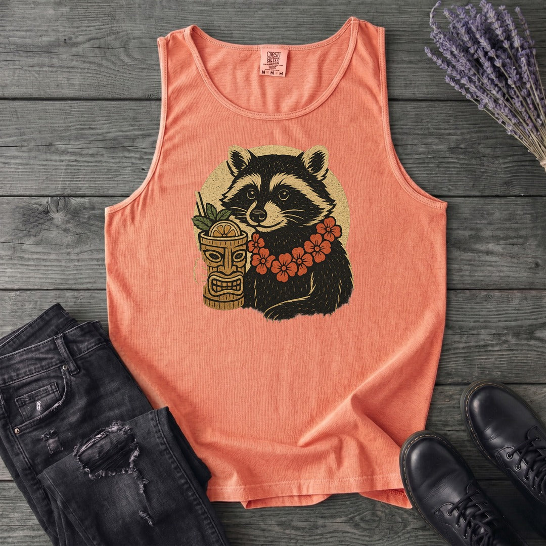 Raccoon Tiki Tank Top