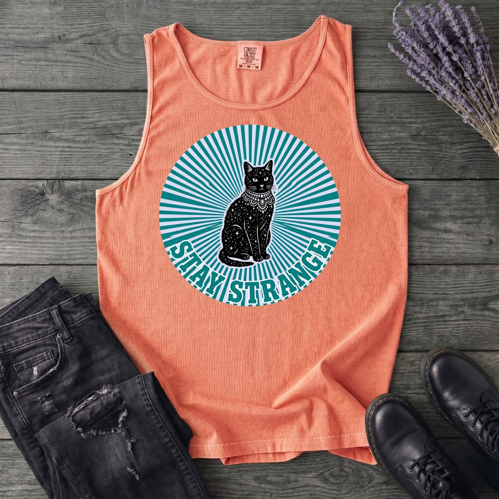 stay strange celestial cat Tank Top