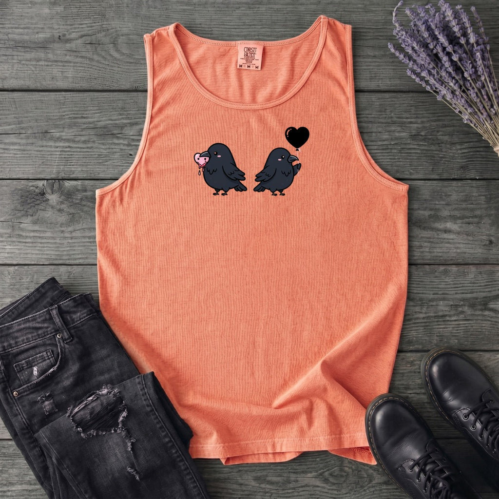 Cute Crow Couple Tank Top
