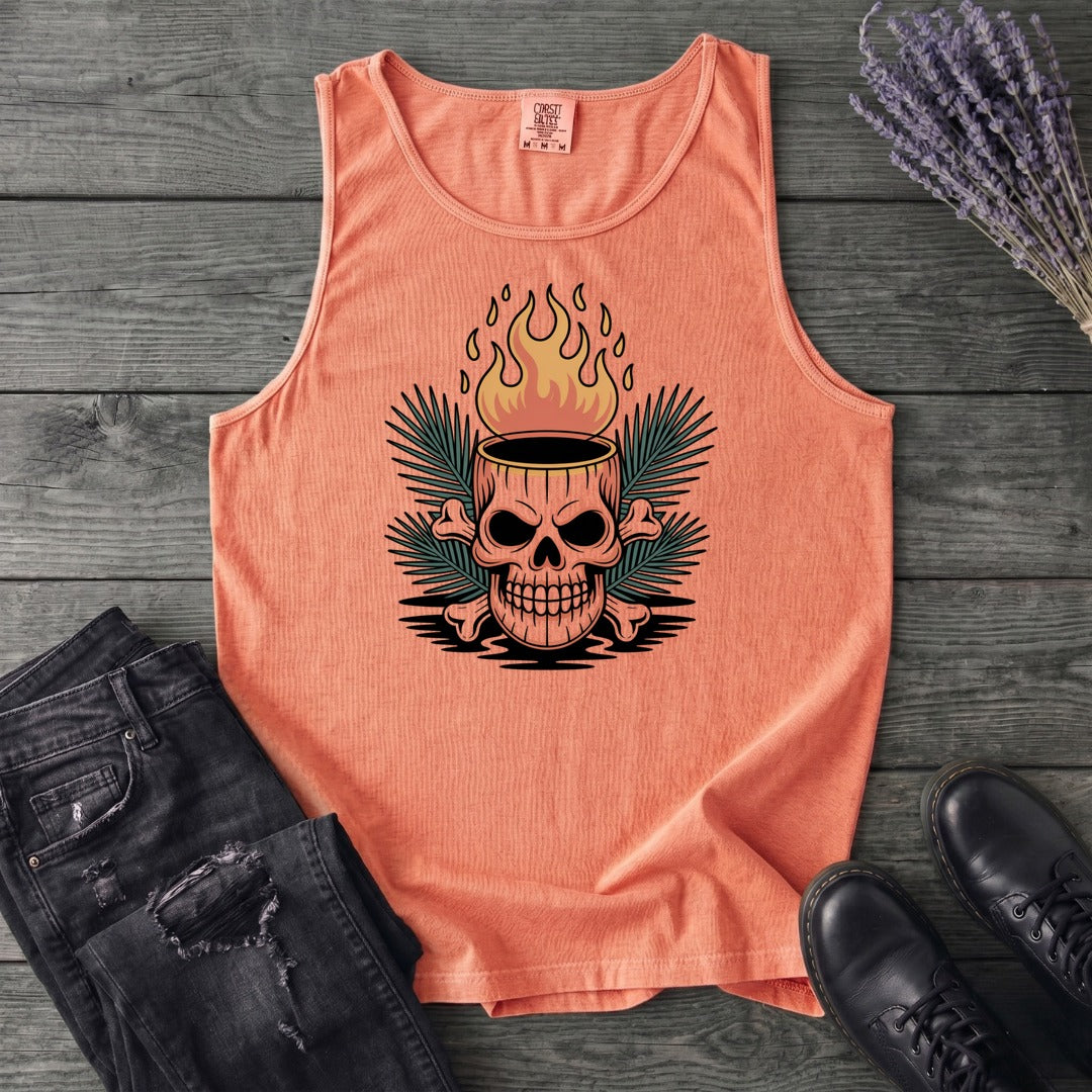 Tiki Skull Drink Tank Top