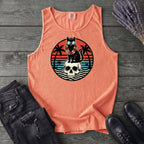 Tropical Cat and Skull Tank Top