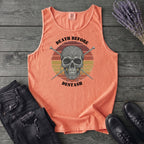 Death Before Destash Yarn Skull Tank Top