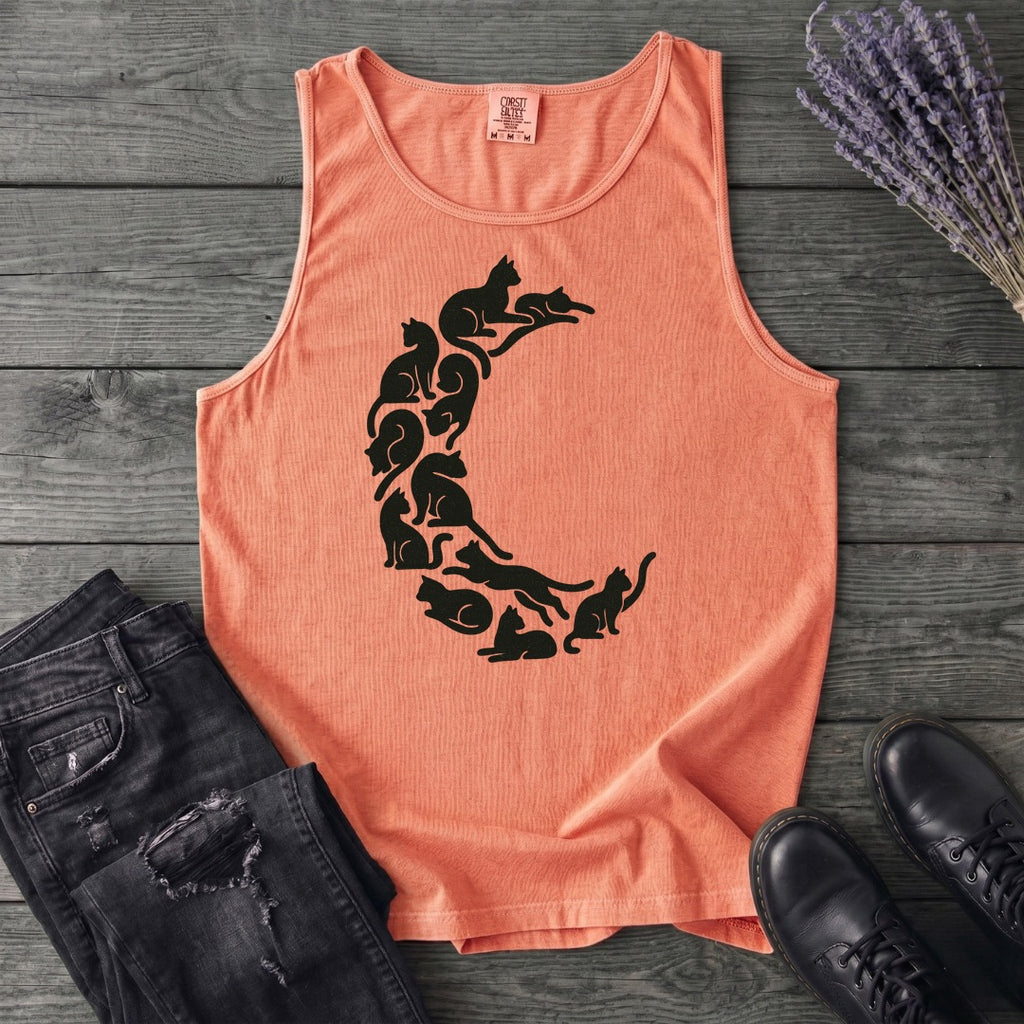 crescent moon black cats Tank Top