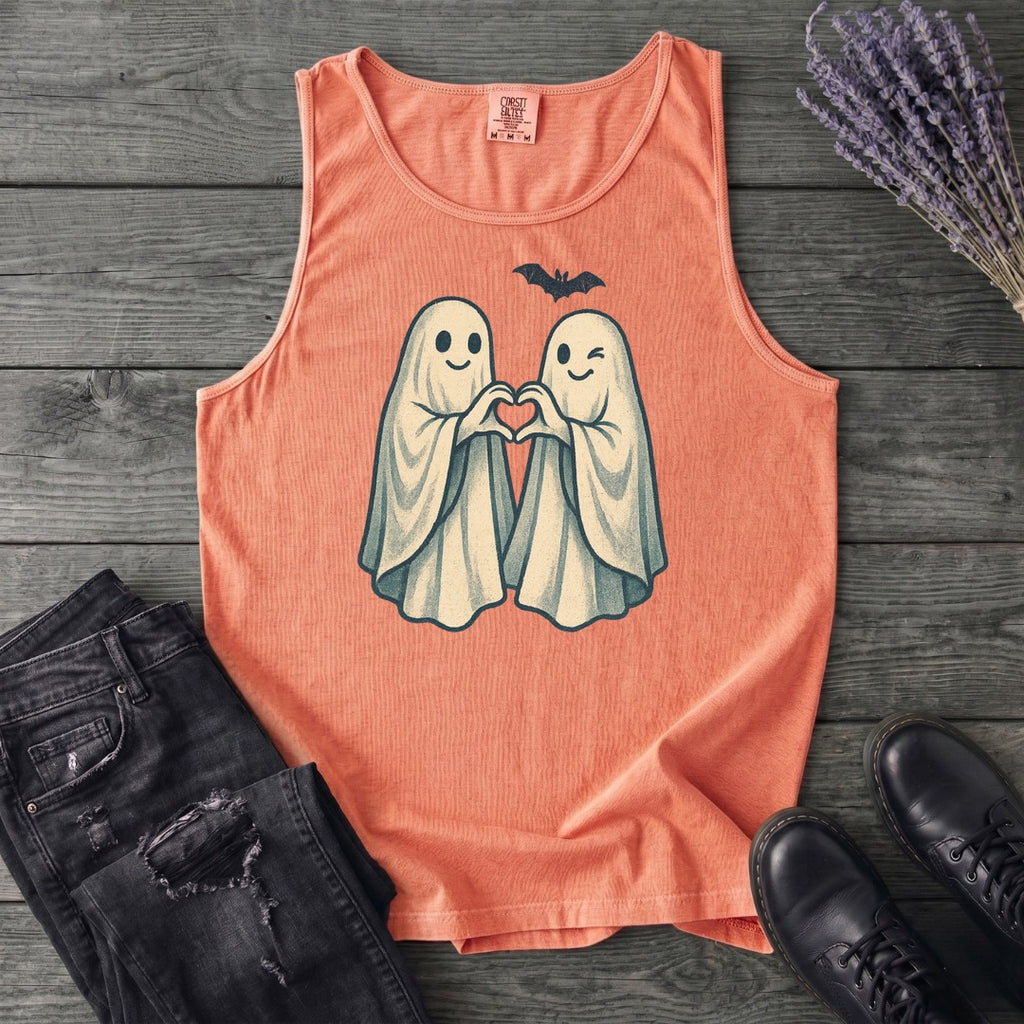 Two Ghosts Heart Hands Tank Top