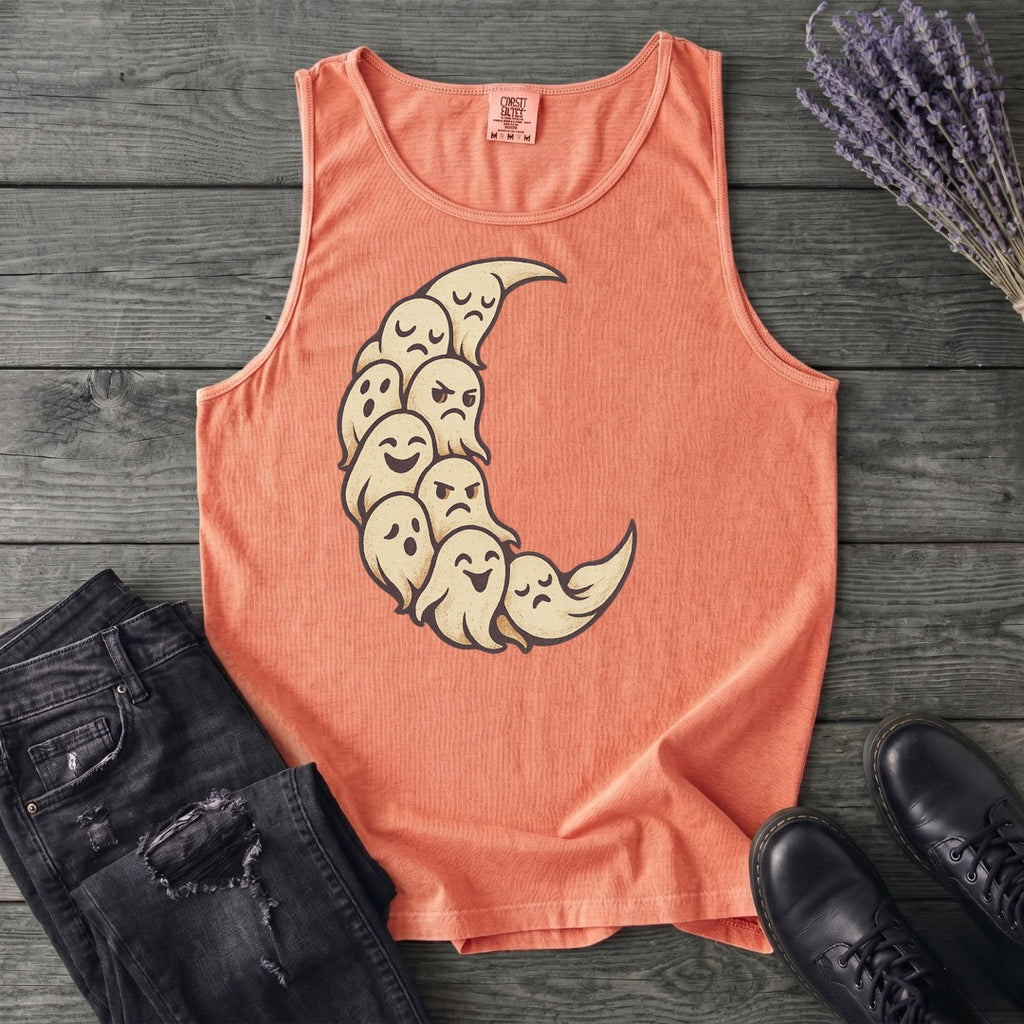 crescent moon ghosts Tank Top