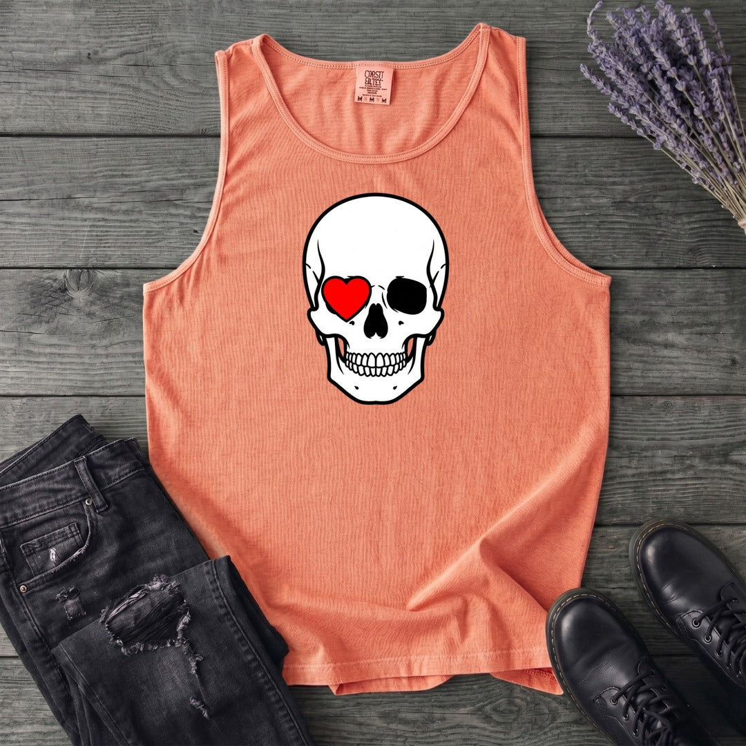 Heart Eye Skull Tank Top