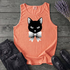 Retro Halftone Coquette Black Cat Tank Top