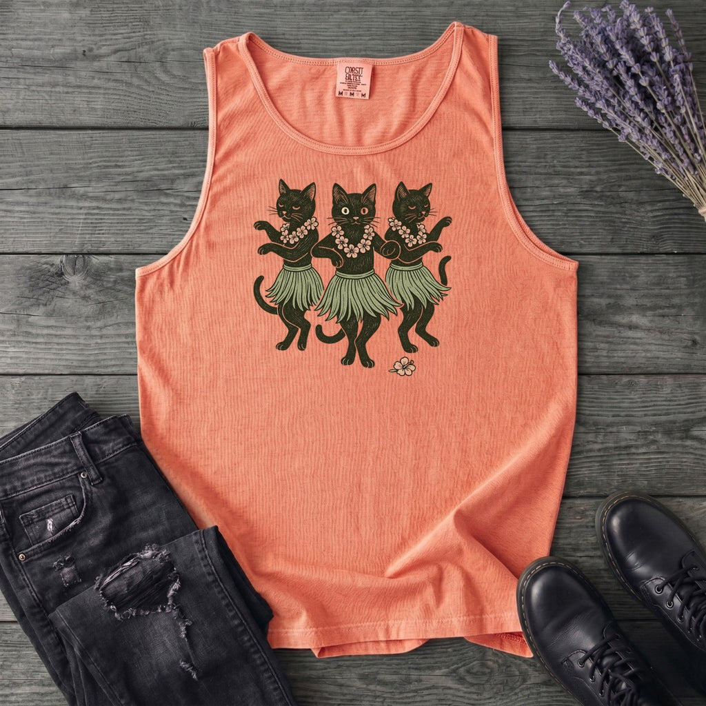 Hula Black Cat Trio Tank Top