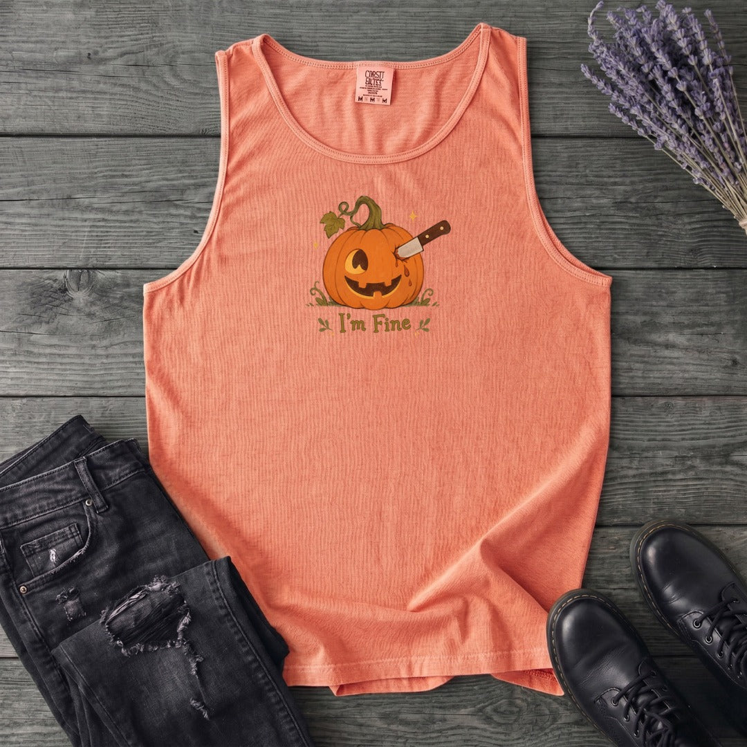 Jack-O-Lantern I'm Fine Tank Top