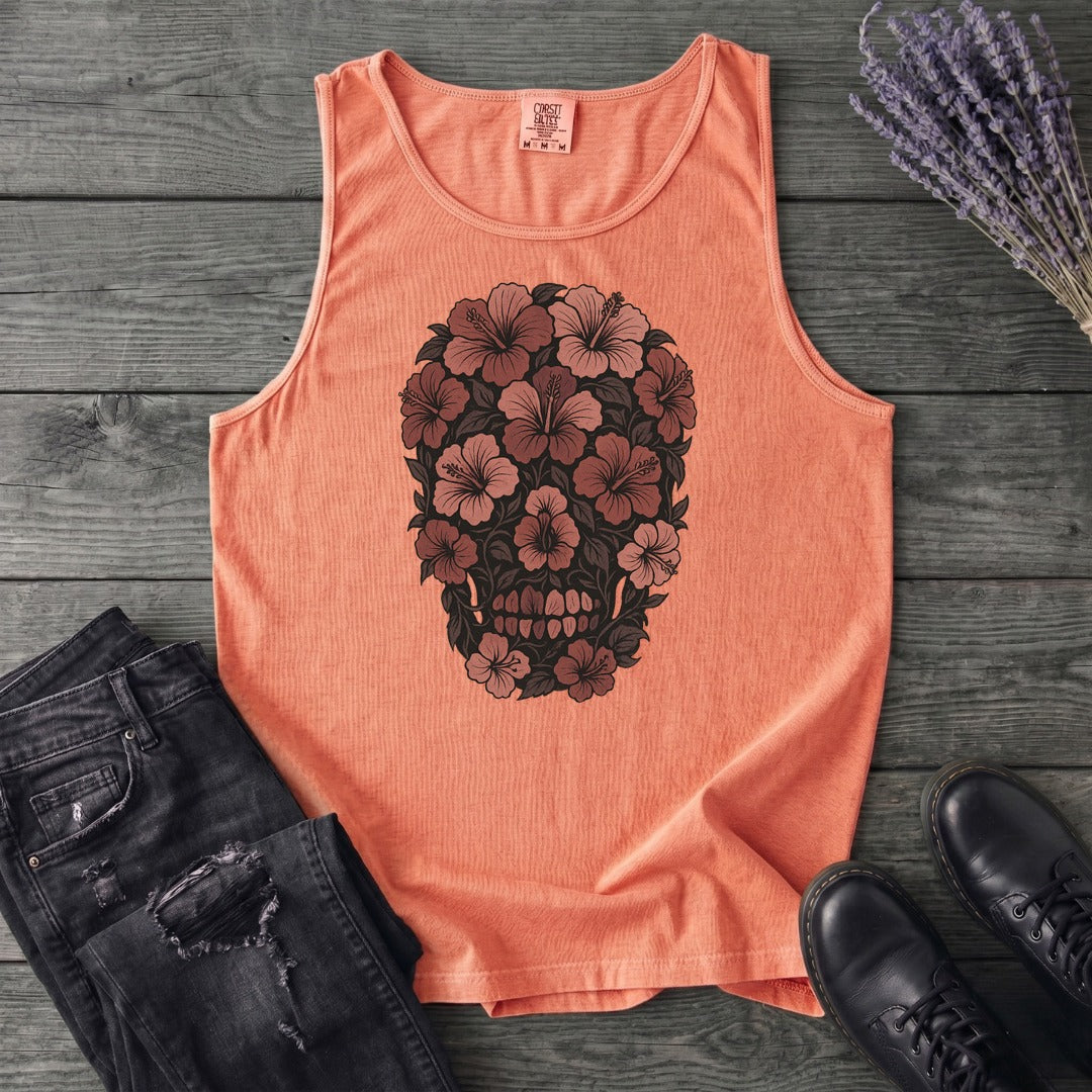 Hibiscus Skull Tank Top