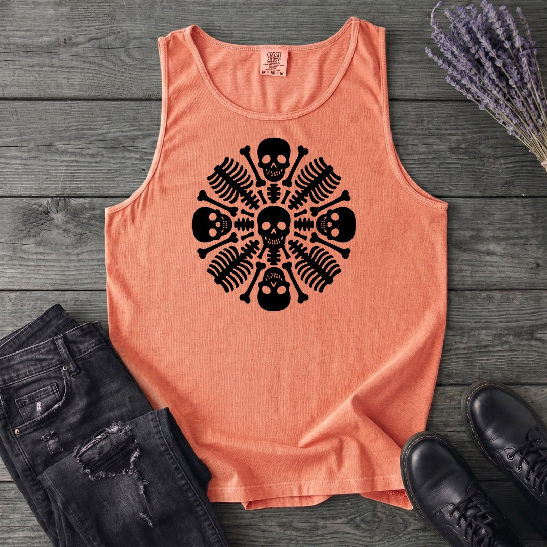 skeleton mandala Tank Top