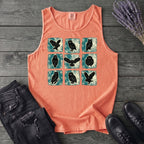 Grunge Owl Grid Tank Top