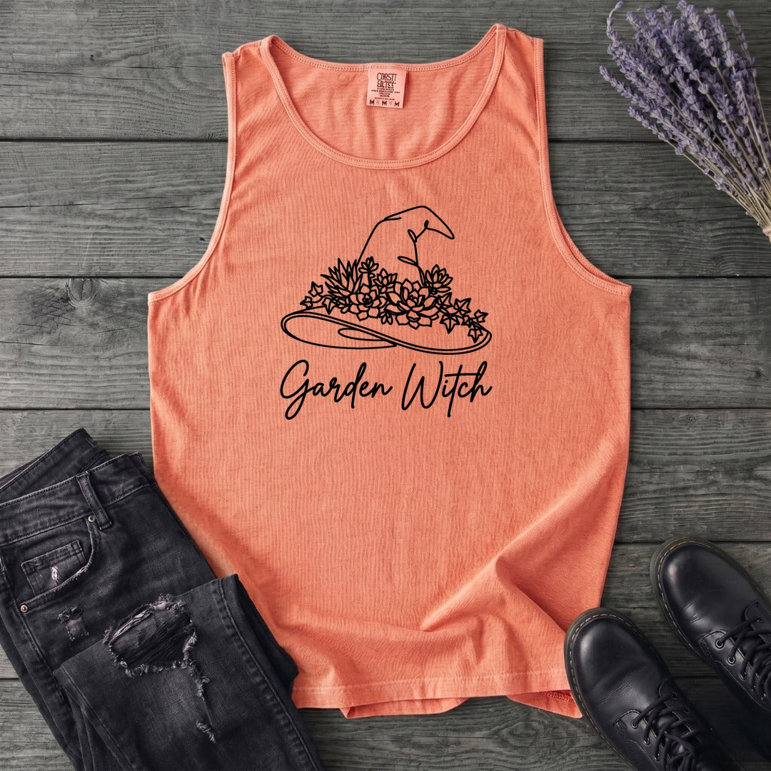 garden witch floral hat Tank Top