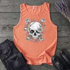 Macabre Floral Skull Tank Top