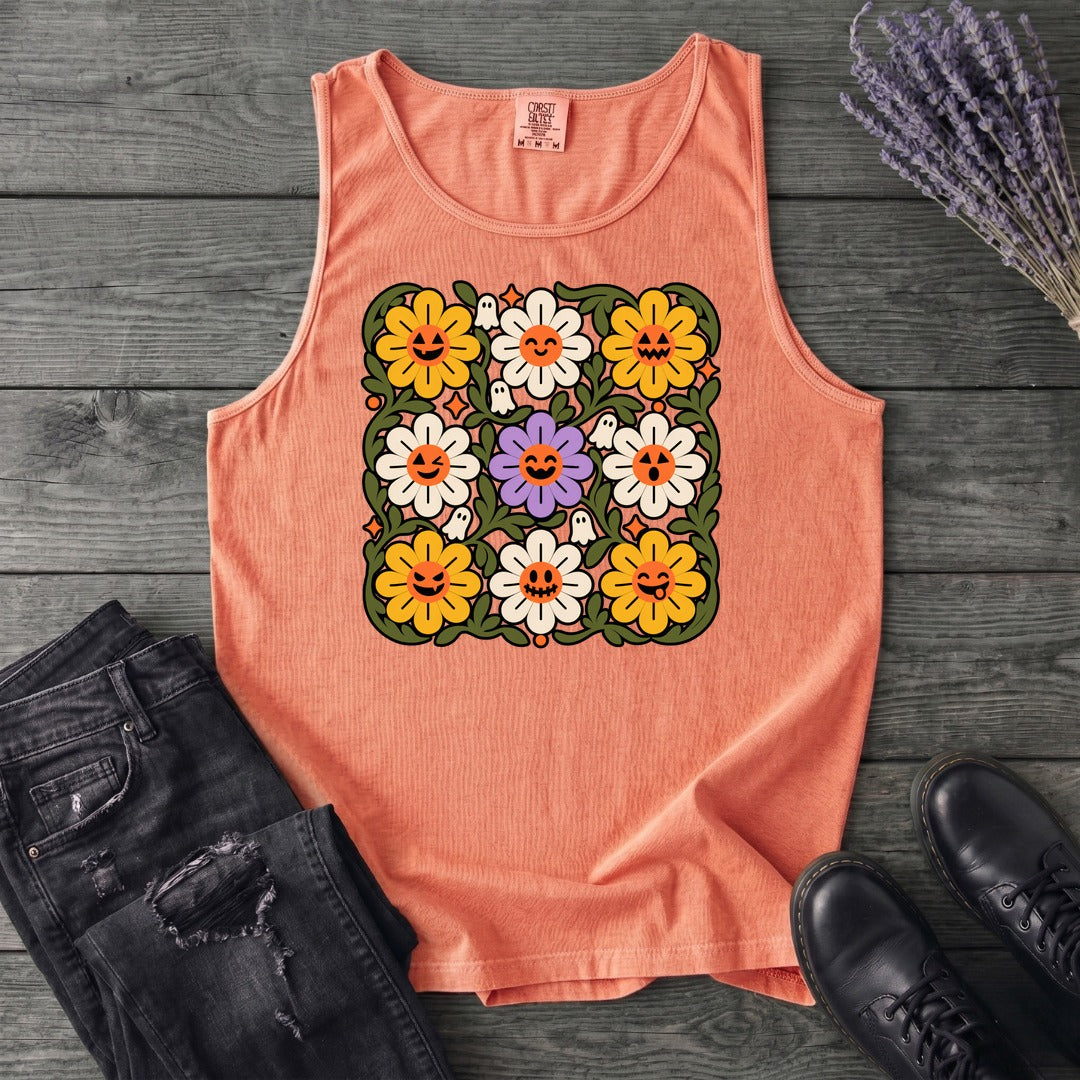 Spooky Floral Tank Top